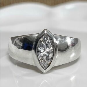 QVC Diamonique DQCZ Sterling Silver Marquise 925 Ring Size 8